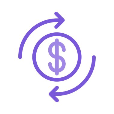 Dolar simgesi vektör illüstrasyonu 