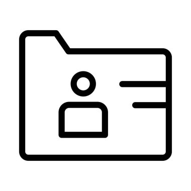 ID kart simgesi vektör illüstrasyonu 