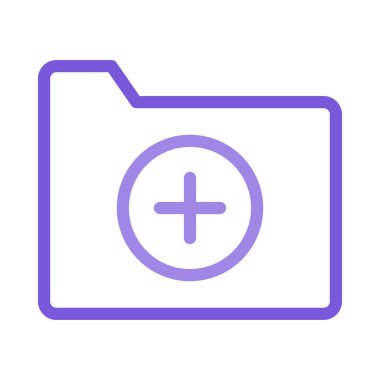 Beyaz arka plan, vektör, illüstrasyon izole klasör düz simgesi ekleme