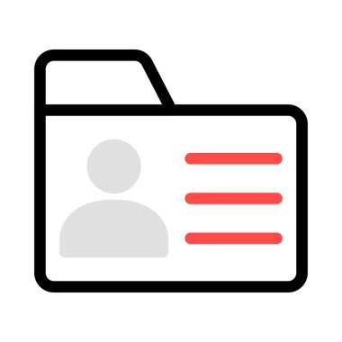 ID kart simgesi vektör illüstrasyonu 