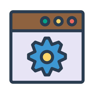 Gelişim için web tasarım simgesi. vektör illüstrasyonu