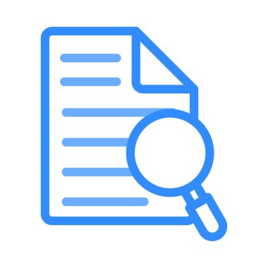 Büyüteç Camı düz stil ikonu, vektör çizim ile işletme belgesi 