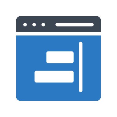 Analitik grafik düz simgesi beyaz arka plan, vektör, illüstrasyon izole