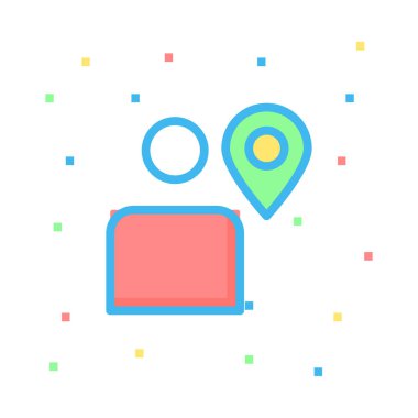 İşaretçi düz simgesi, vektör çizim 