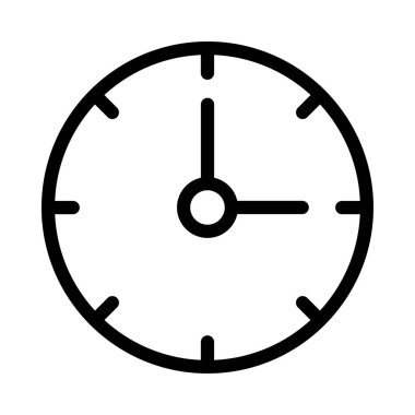 Saat simgesi vektör illüstrasyonu 