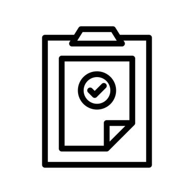 iş belge düz stil ikonu, vektör çizim 