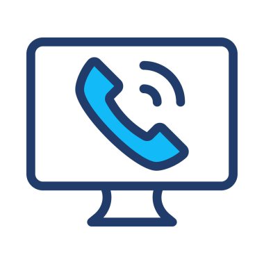 bilgisayar ekran cep telefonu düz stil ikonu, vektör çizim ile 