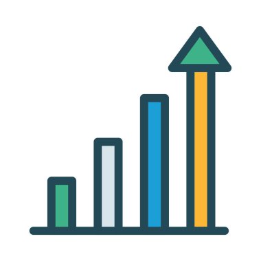 iş grafiği simgesi, vektör illüstrasyonu
