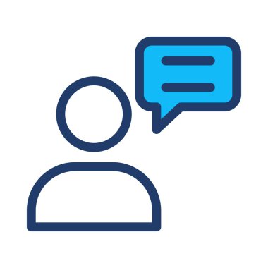 Sohbet simgesi vektör illüstrasyonu 