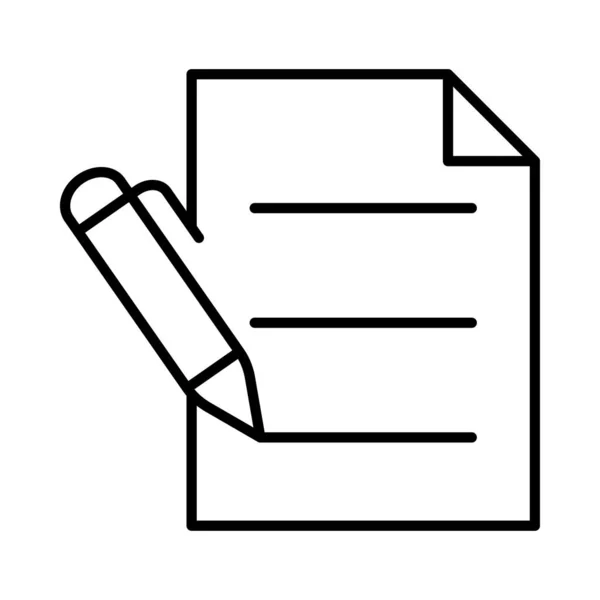 File Pen Web Icon Vector Illustration — Stock Vector