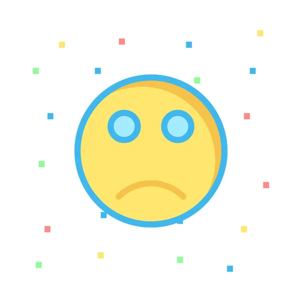Emoji Lapos Ikon Elszigetelt Fehér Háttér Vektor Ábra — Stock Vector