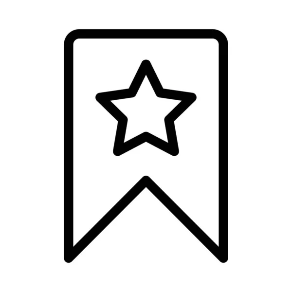 Bandera Con Icono Estrella Vector Ilustración — Vector de stock