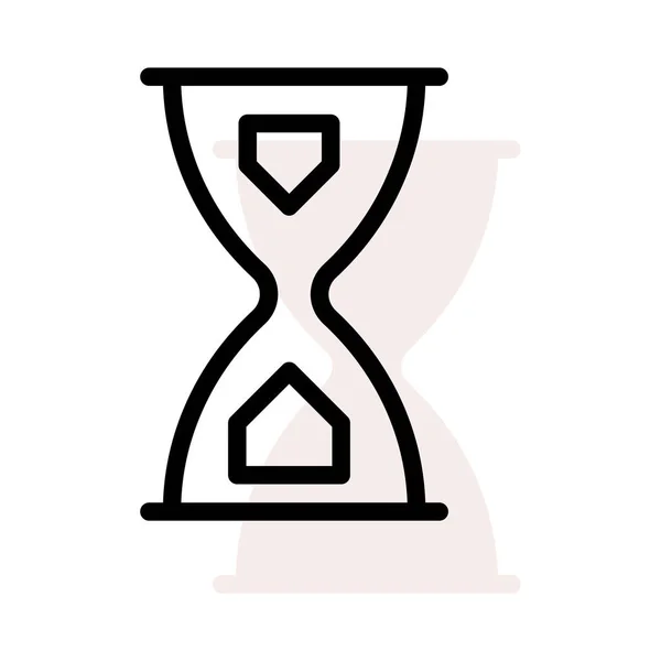 Reloj Arena Icono Plano Vector Ilustración — Archivo Imágenes Vectoriales