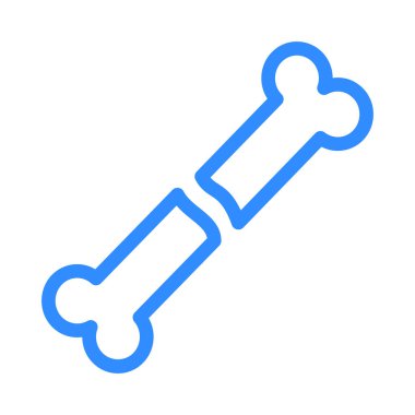 kırık kemik düz simgesi, vektör, illüstrasyon