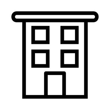 Hastane düz simgesi, vektör, illüstrasyon