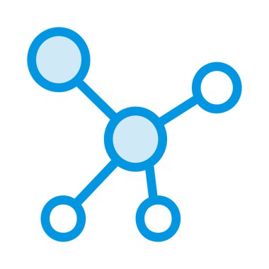 molekül düz simgesi, vektör, illüstrasyon