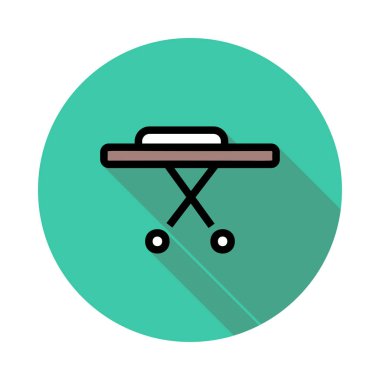 Tıbbi alet düz simgesi beyaz arka plan, vektör, illüstrasyon izole