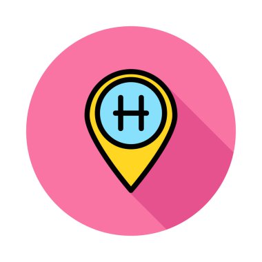 İşaretçi düz simgesi, vektör çizim 