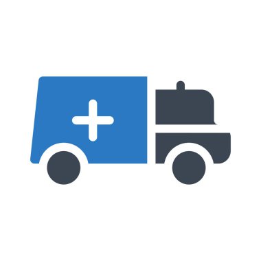 ambulans simgesi vektör illüstrasyonu 