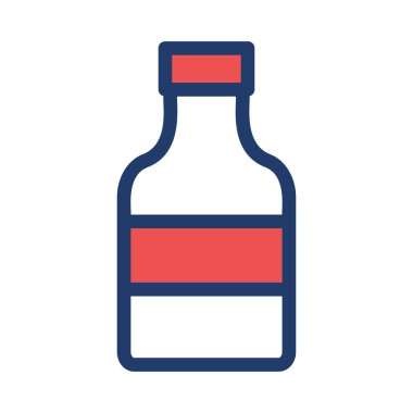 Tıbbi alet düz simgesi beyaz arka plan, vektör, illüstrasyon izole