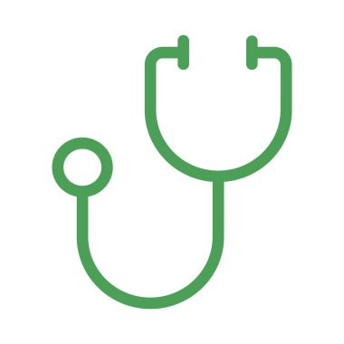 Tıbbi alet düz simgesi beyaz arka plan, vektör, illüstrasyon izole