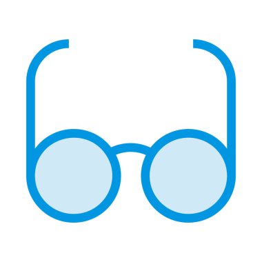 Gözlük düz simgesi, vektör, illüstrasyon