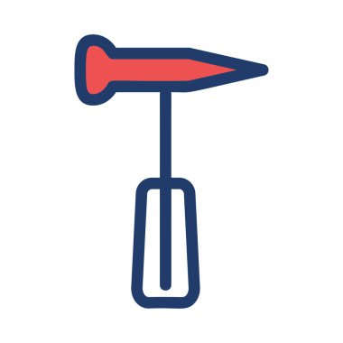 Tıbbi alet düz simgesi beyaz arka plan, vektör, illüstrasyon izole