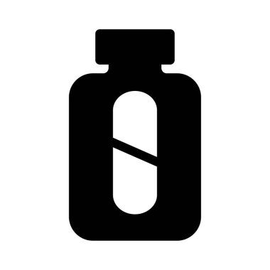 Tıbbi alet düz simgesi beyaz arka plan, vektör, illüstrasyon izole