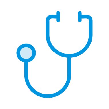 Tıbbi alet düz simgesi beyaz arka plan, vektör, illüstrasyon izole