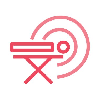 Manyetik rezonans görüntüleme tarayıcı düz simgesi, vektör, illüstrasyon