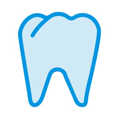 Diş düz simgesi, vektör, illüstrasyon