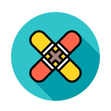 yamalar düz simgesi, vektör, illüstrasyon