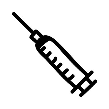 Tıbbi alet düz simgesi beyaz arka plan, vektör, illüstrasyon izole