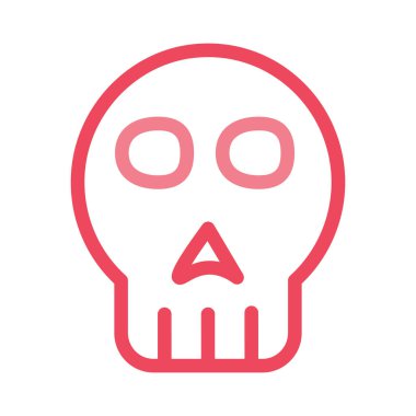 kafatası düz simgesi, vektör, illüstrasyon