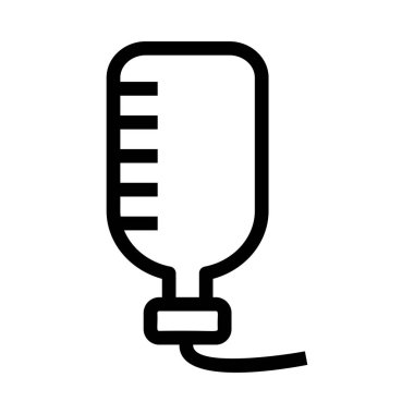 Tıbbi alet düz simgesi beyaz arka plan, vektör, illüstrasyon izole