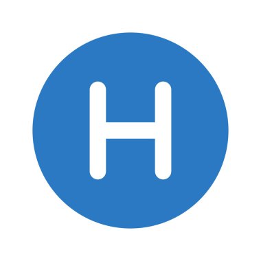 Hastane iç daire düz simgesi, vektör, illüstrasyon