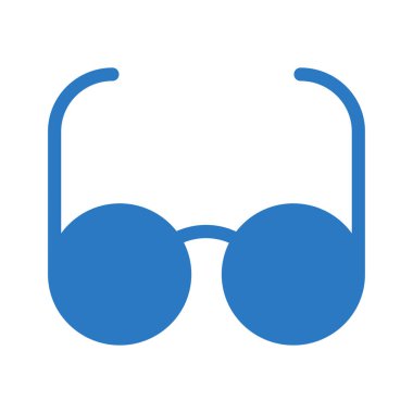 Gözlük düz simgesi, vektör, illüstrasyon