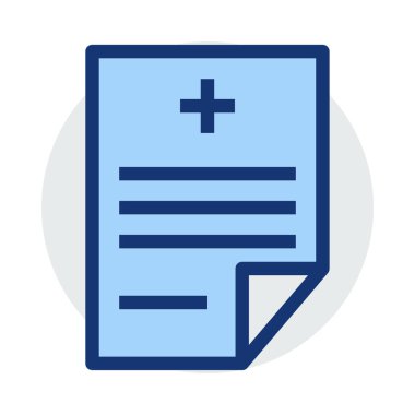 tıbbi dosya simge vektör çizim 