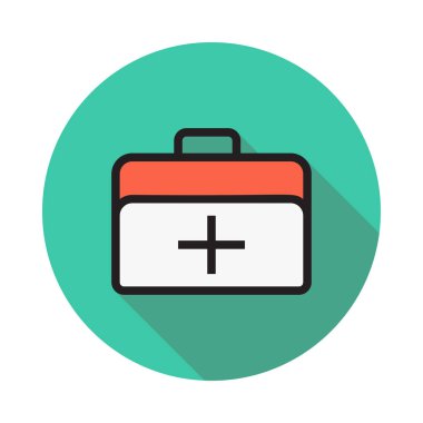 Ecza düz simgesi, vektör, illüstrasyon