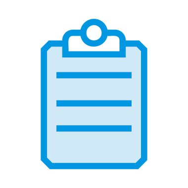 Tıbbi dosya düz simgesi beyaz arka plan, vektör, illüstrasyon izole