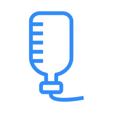 Tıbbi alet düz simgesi beyaz arka plan, vektör, illüstrasyon izole