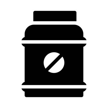 hapı şişe düz simgesi, vektör, illüstrasyon