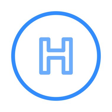 Hastane iç daire düz simgesi, vektör, illüstrasyon