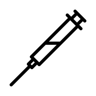 Tıbbi alet düz simgesi beyaz arka plan, vektör, illüstrasyon izole