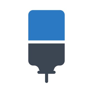 Tıbbi alet düz simgesi beyaz arka plan, vektör, illüstrasyon izole