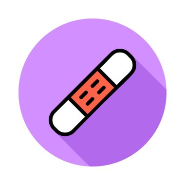 Tıbbi alet düz simgesi beyaz arka plan, vektör, illüstrasyon izole