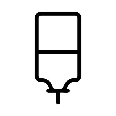 Tıbbi alet düz simgesi beyaz arka plan, vektör, illüstrasyon izole