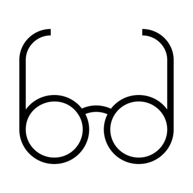 Gözlük düz simgesi, vektör, illüstrasyon