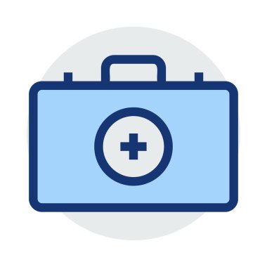 Tıbbi alet düz simgesi beyaz arka plan, vektör, illüstrasyon izole