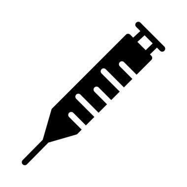 Tıbbi alet düz simgesi beyaz arka plan, vektör, illüstrasyon izole